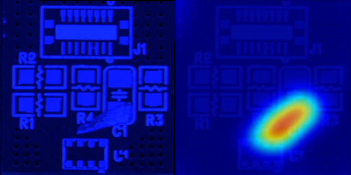 PCB anomaly heatmap example 2