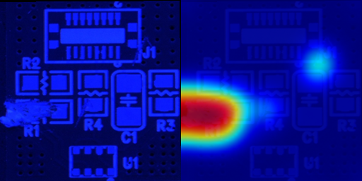 PCB anomaly heatmap example 3